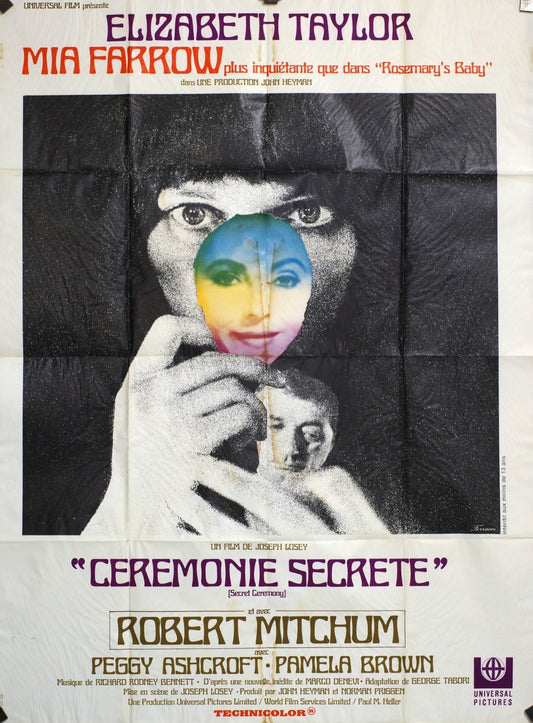 CEREMONIE SECRETE ROBERT MITCHUM MOVIE POSTER ORIGINAL 120x160