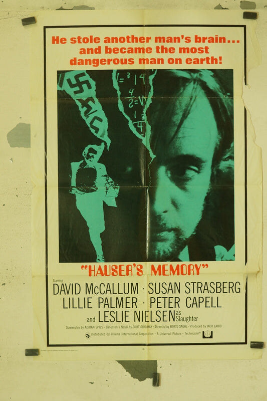 HAUSER’S MEMORY MOVIE POSTER ORIGINAL VINTAGE (70X100) DAVID MC CALLUM