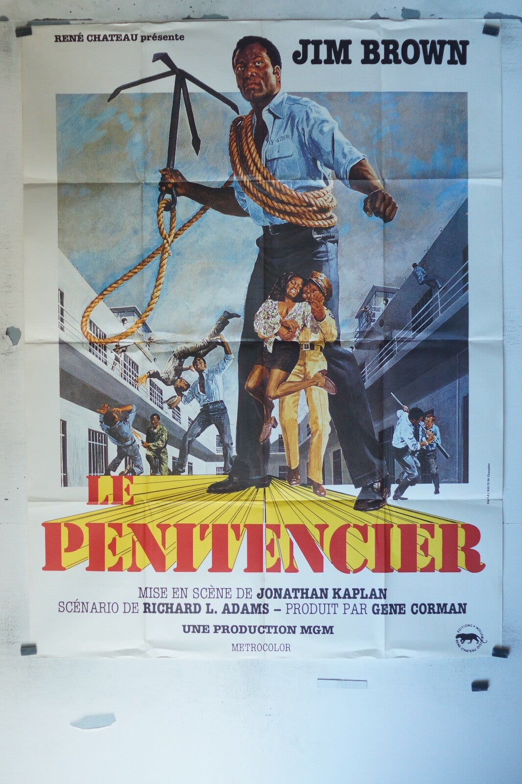 LE PÉNITENCIER MOVIE ORIGINAL POSTER 120x160 JIM BROWN