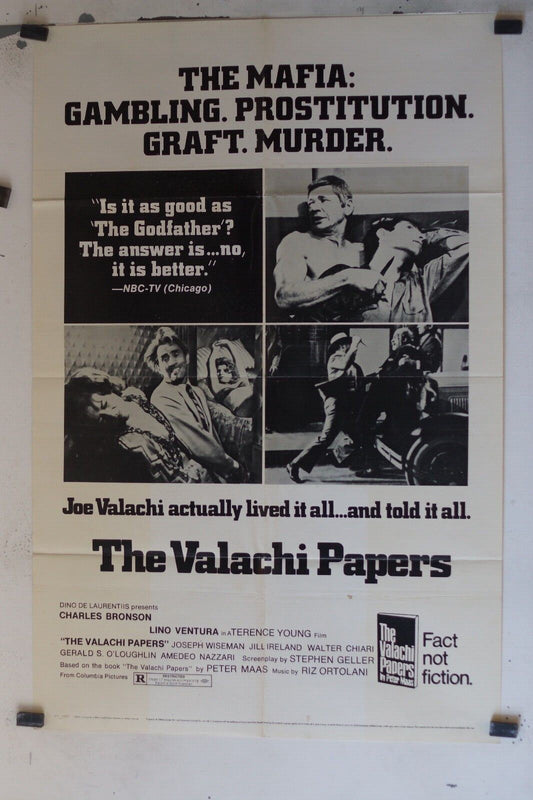 THE VALACHI PAPERS MOVIE POSTER ORIGINAL (69x103), Charles Bronson, Lino Ventura