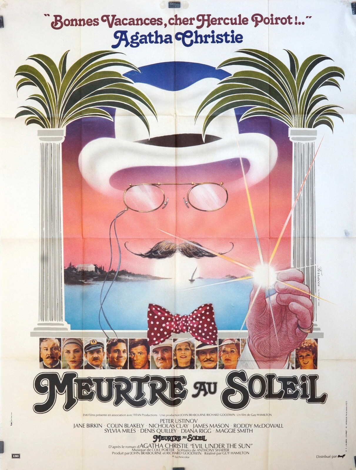 MEURTRE AU SOLEIL AGATHA CHRISTIE MOVIE POSTER ORIGINAL 120x160