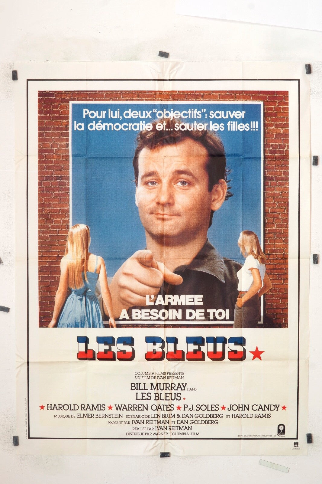 LES BLEUS BILL MURRAY MOVIE POSTER ORIGINAL 120x160
