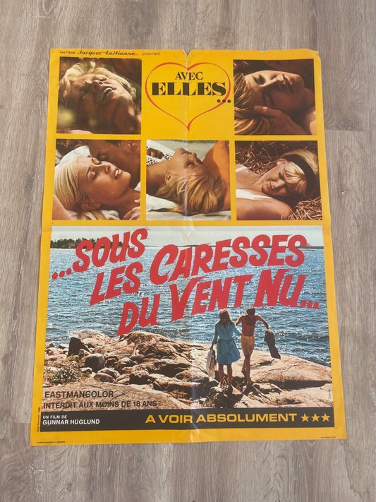 SOUS LES CARESSES DU VENT NU...MOVIE POSTER ORIGINAL (60X80)