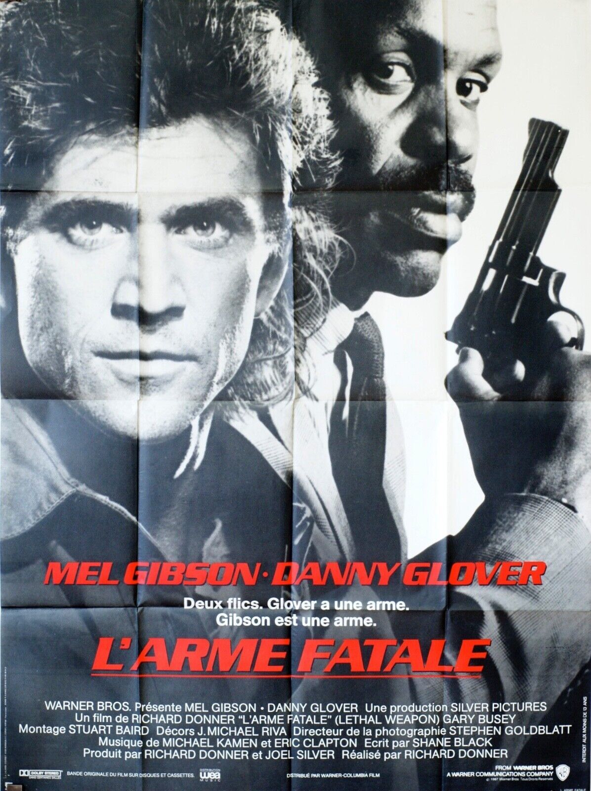 L’ARME FATALE MOVIE POSTER ORIGINAL 120x160 MEL GIBSON