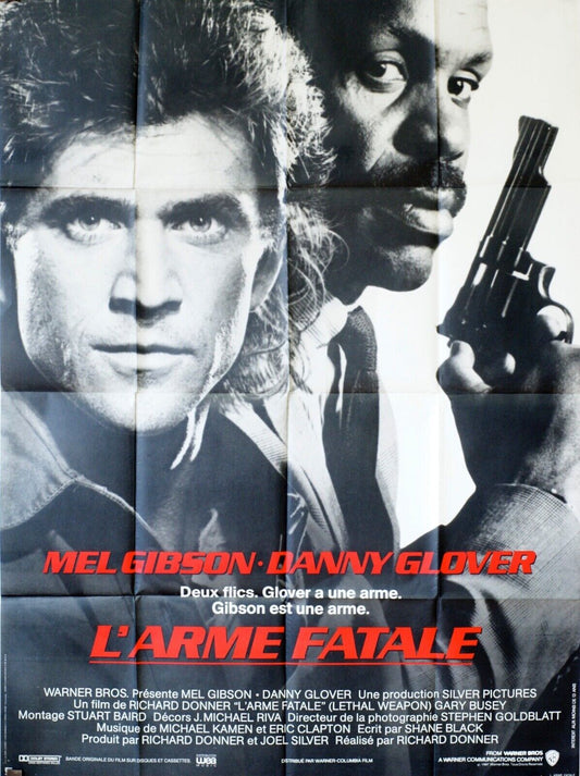 L’ARME FATALE MOVIE POSTER ORIGINAL 120x160 MEL GIBSON