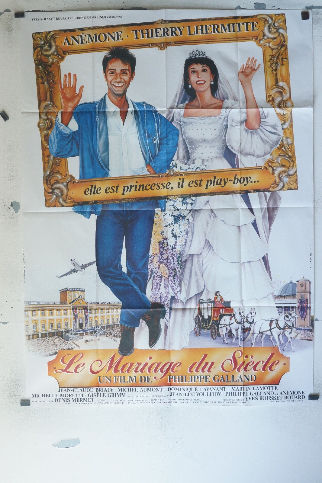 LE MARIAGE DU SIÈCLE MOVIE POSTER ORIGINAL 120x160 ANÉMONE, THIERRY LHERMITTE