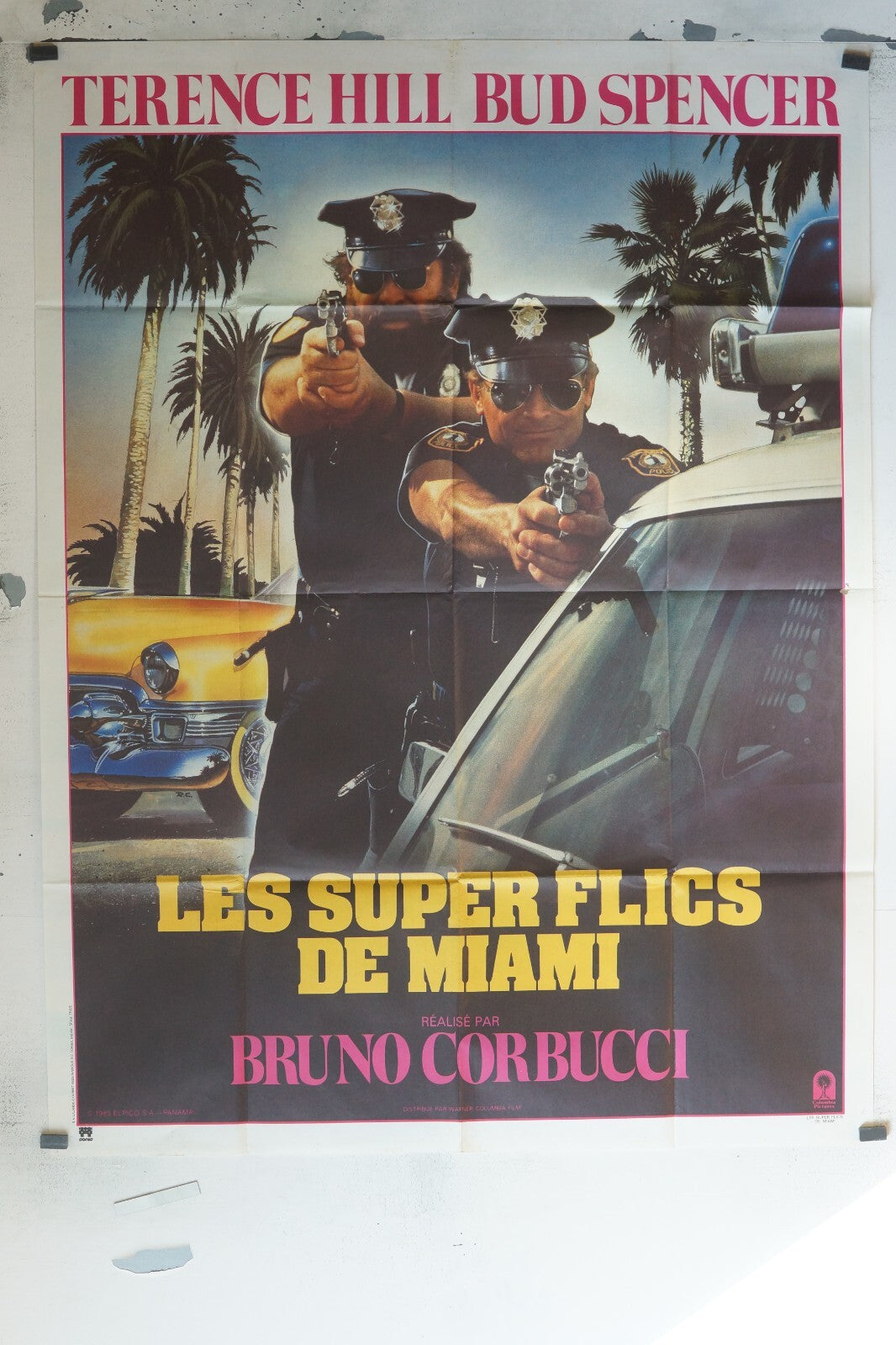 LES SUPER FLICS DE MIAMI MOVIE POSTER ORIGINAL 120x160 TERENCE HILL