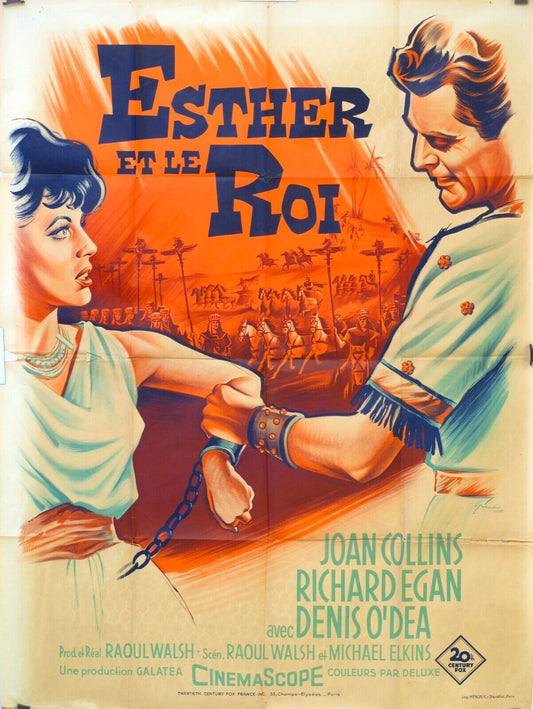 ESTHER ET LE ROI POSTER ORIGINAL 120x160 JOAN COLLINS
