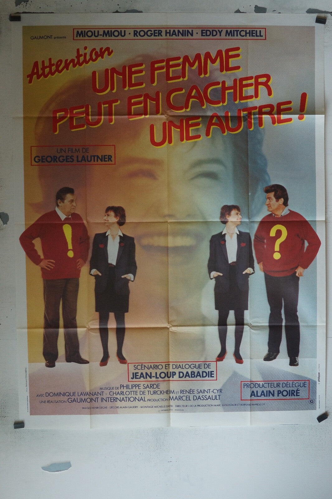 UNE FEMME PEUT EN CACHER UNE AUTRE ORIGINAL 120x160 JEAN-LOUIS DABADIE