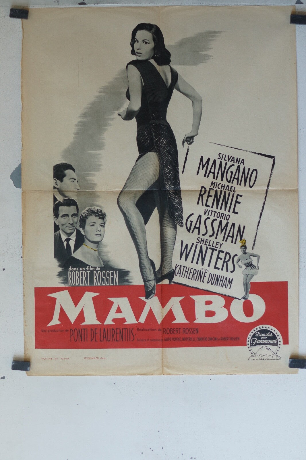 MAMBO MOVIE POSTER ORIGINAL (60X80) Silvana Mangano , Michael Rennie 