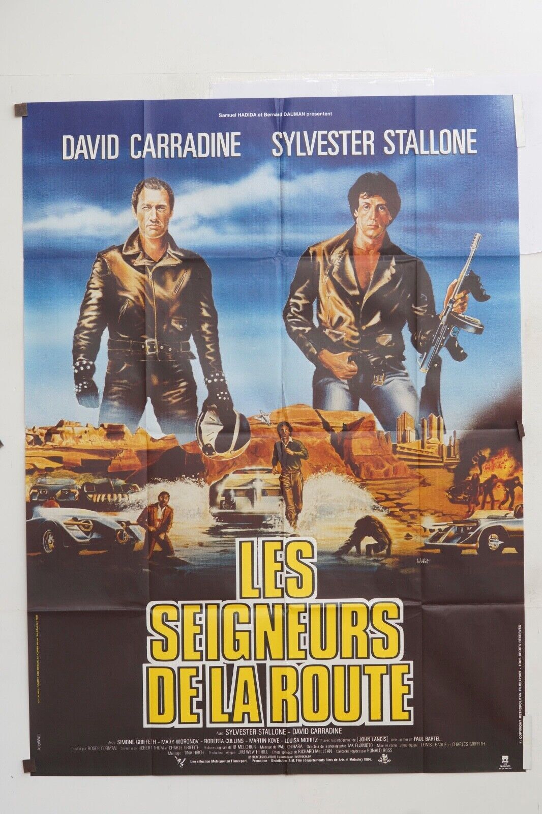 LES SEIGNEURS DE LA ROUTE MOVIE POSTER ORIGINAL 120x160 SYLVESTER STALLONE