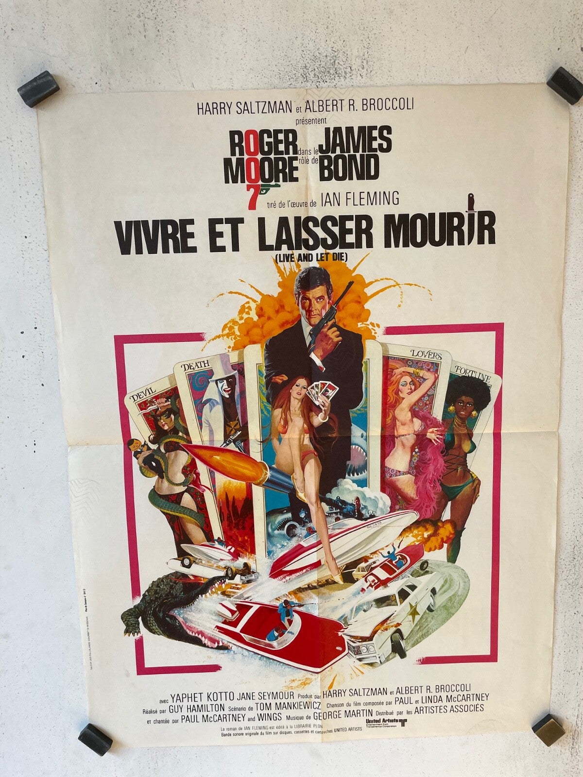 VIVRE ET LAISSER MOURIR MOVIE POSTER ORIGINAL (60X80) ROGER MOORE – JAMES BOND