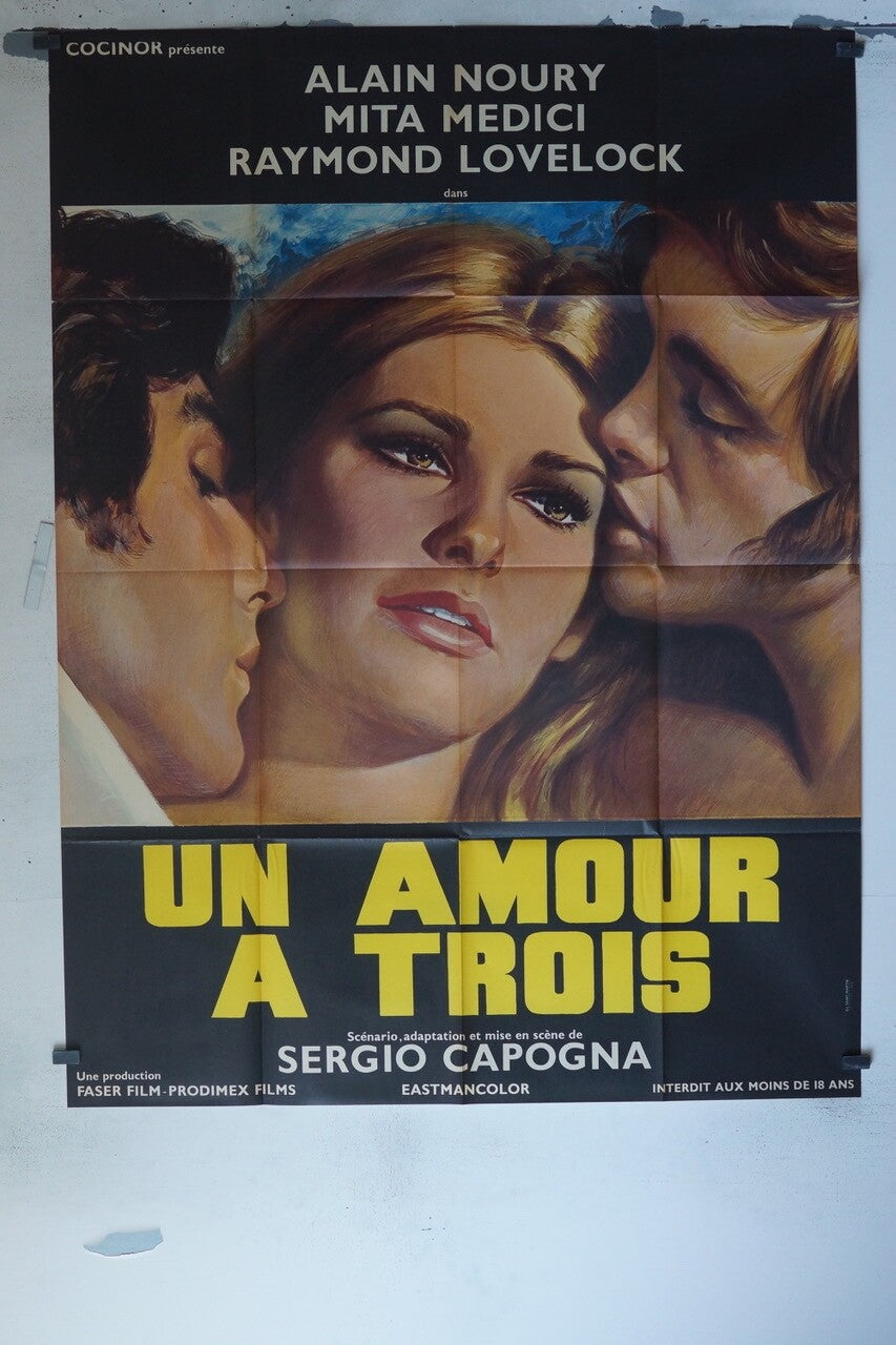 UN AMOUR A TROIS POSTER ORIGINAL120x160 ALAIN NOURY