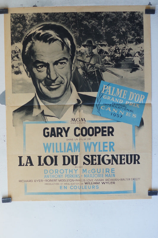 LOI DU SEIGNEUR (LA) Movieposter ORIGINAL 60x80 Gary Cooper , Dorothy McGuire