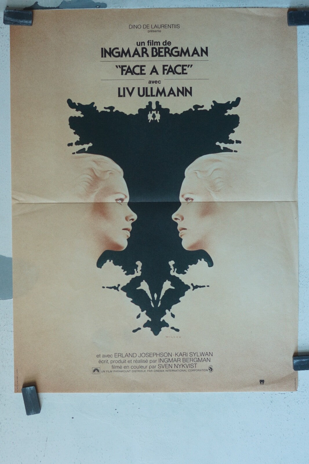 FACE A FACE MOVIE POSTER ORIGINAL 40x60 INGMAR BERGMAN, LIV ULLMANN