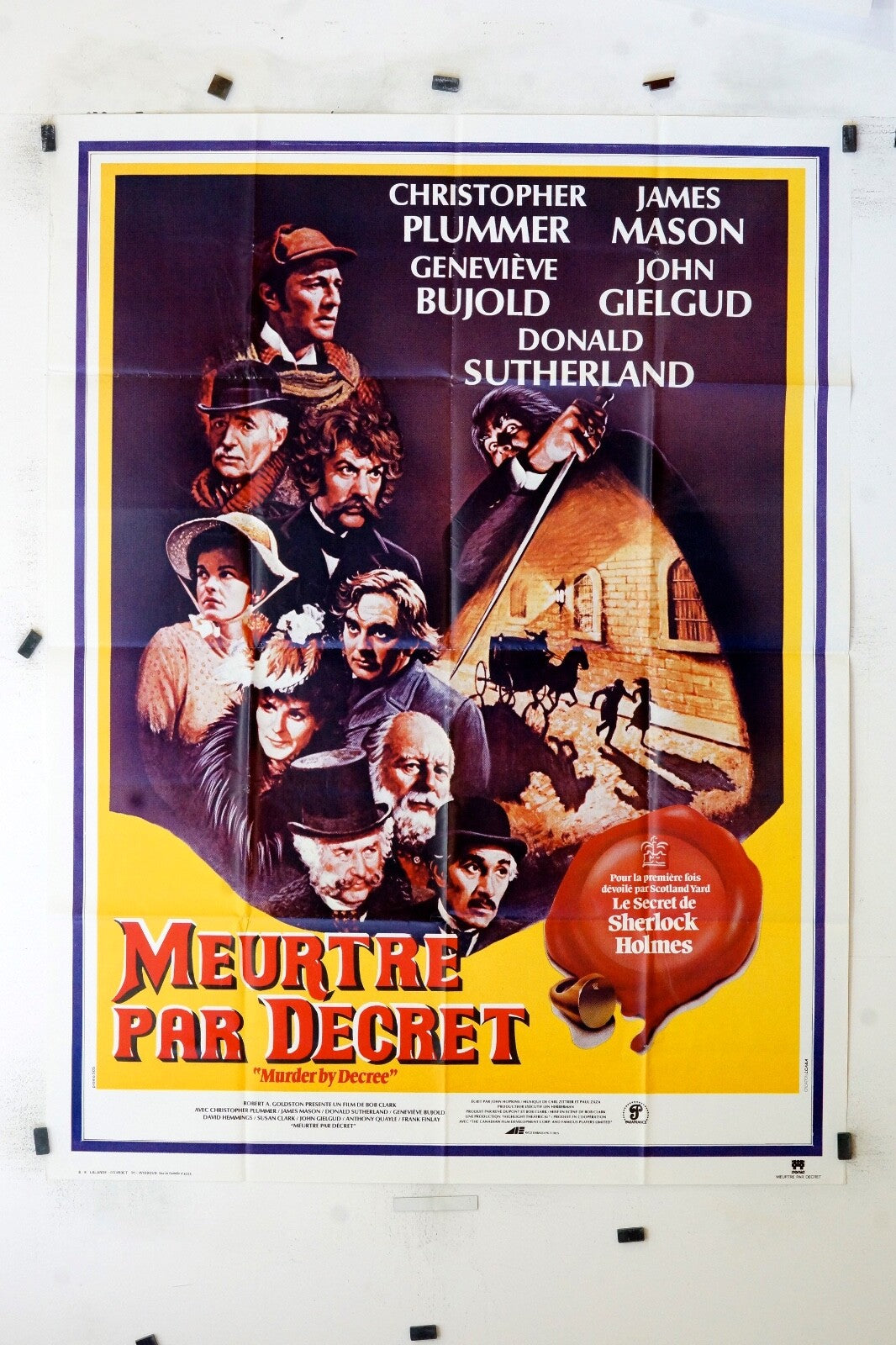MEURTRE PAR DECRET CHRISTOPHER PLUMMER MOVIE POSTER ORIGINAL 120x160