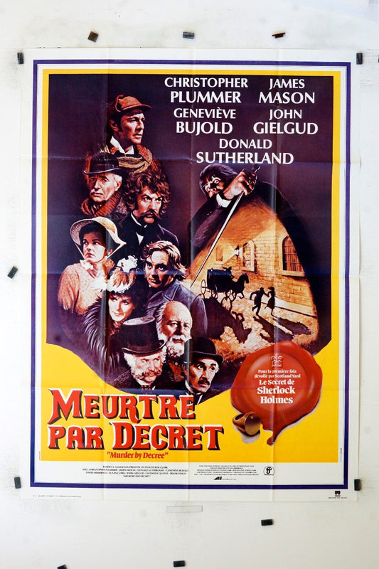 MEURTRE PAR DECRET CHRISTOPHER PLUMMER MOVIE POSTER ORIGINAL 120x160