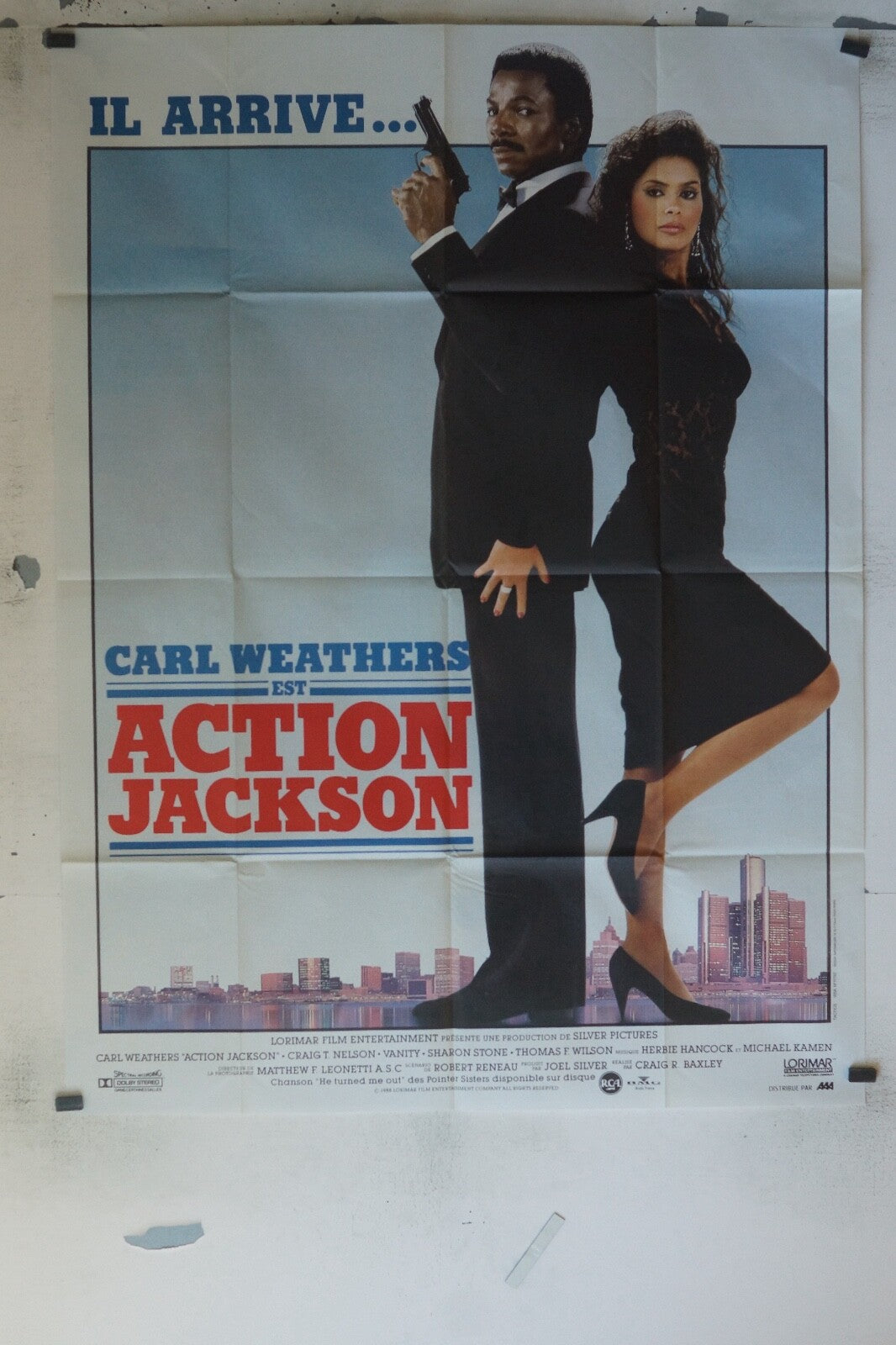 ACTION JOHNSON MOVIE POSTER ORIGINAL 120x160 CARL WEATHERS
