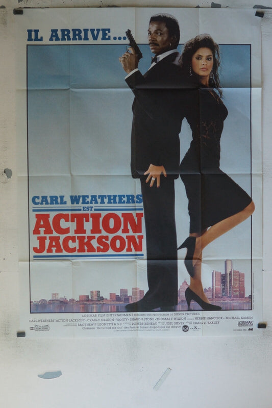 ACTION JOHNSON MOVIE POSTER ORIGINAL 120x160 CARL WEATHERS