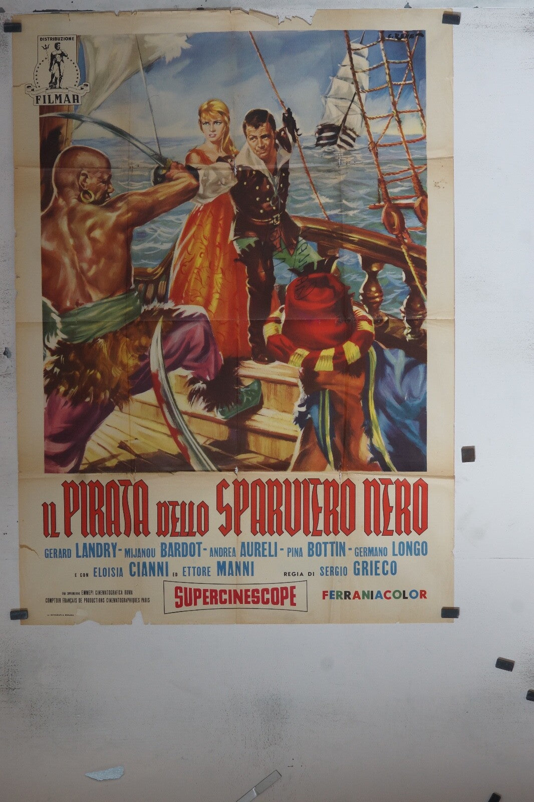 IL PIRATA DELLO SPARUIERO NERO ORIGINAL 120x160 