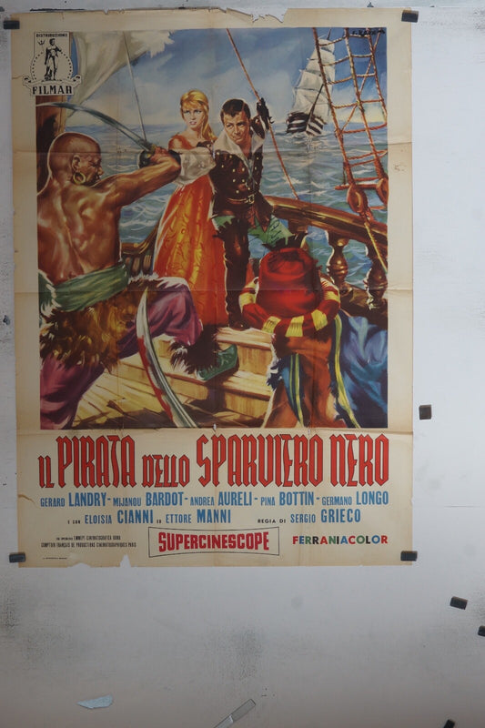 IL PIRATA DELLO SPARUIERO NERO ORIGINAL 120x160 