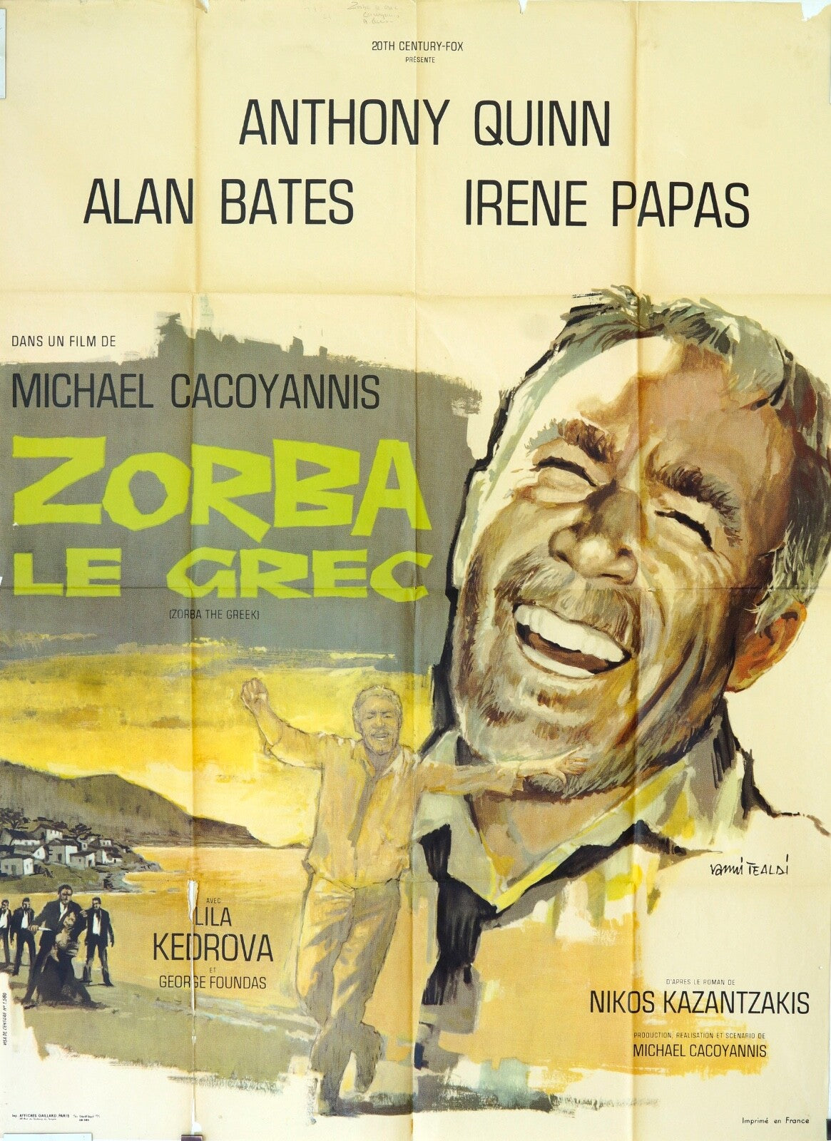 ZOBRA LE GREC MOVIE POSTER ORIGINAL 120x160 ANTHONY QUINN