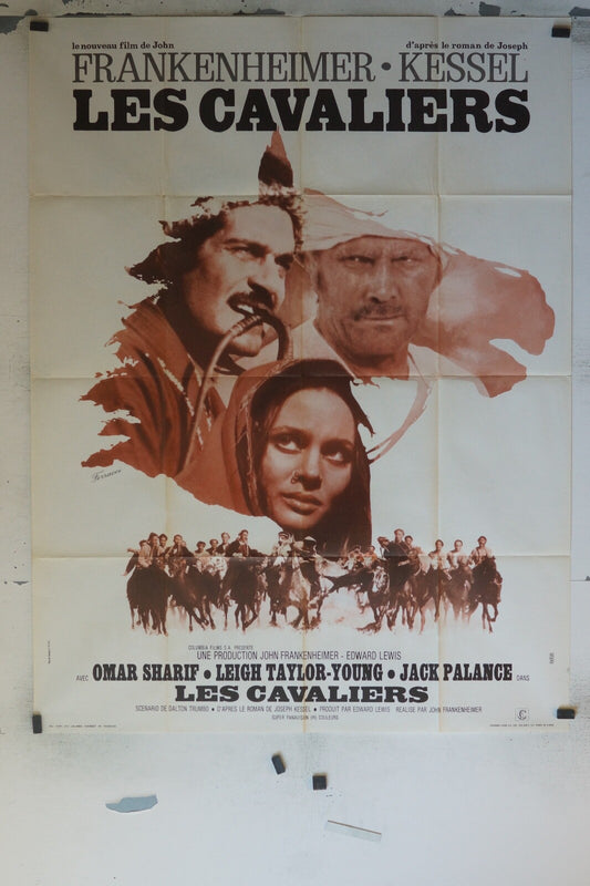 LES CAVALIERS MOVIE POSTER ORIGINAL 120x160 OMAR SHARIF