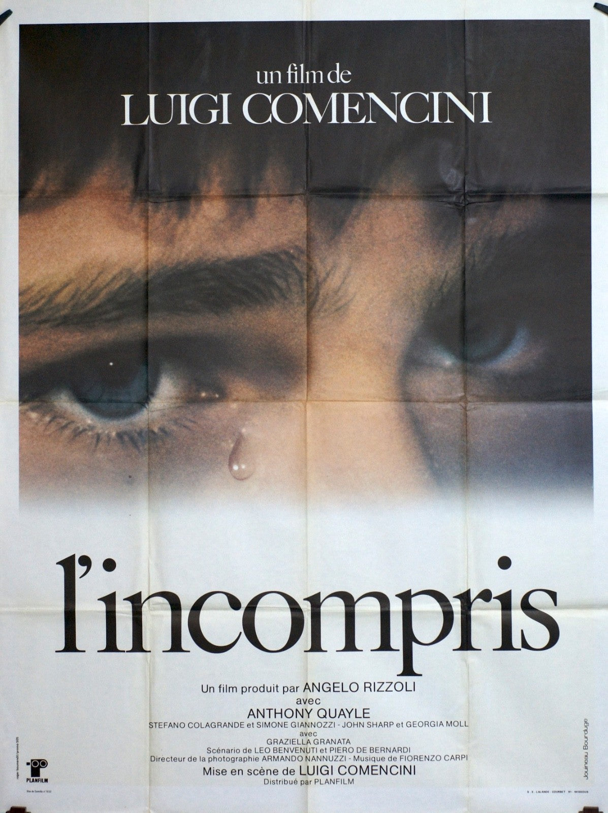 L’INCOMPRIS  LUIGI COMENCINI MOVIE POSTER ORIGINAL 120x160