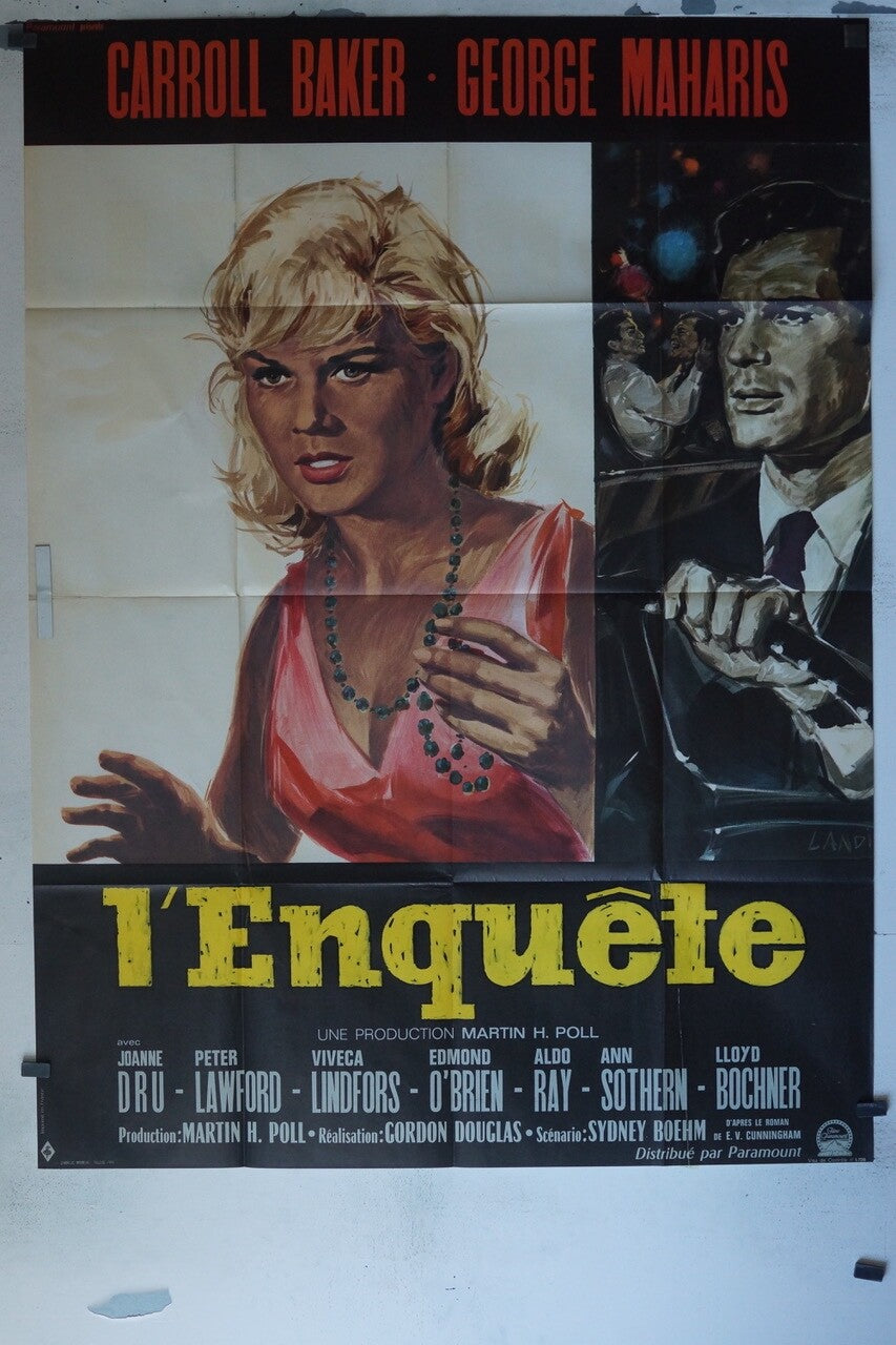 L’ENQUETE MOVIE POSTER ORIGINAL 120x160 JOANNE DRU