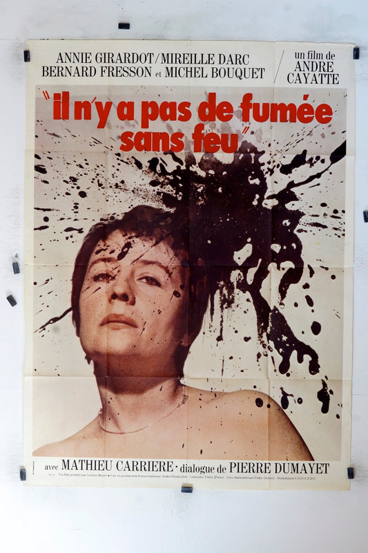 IL N’Y A PAS DE FUMÉE SANS FEU ANNIE GIRARDOT ORIGINAL MOVIE POSTER 120x160
