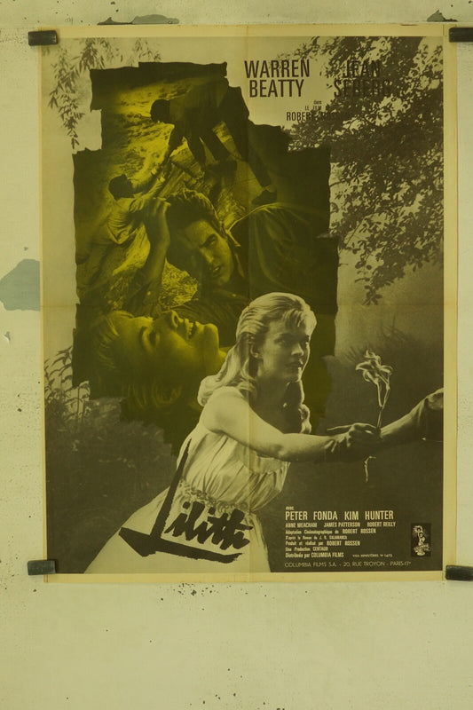 LILITH MOVIE POSTER ORIGINAL (60X80) WARREN BEATTY – PETER FONDA