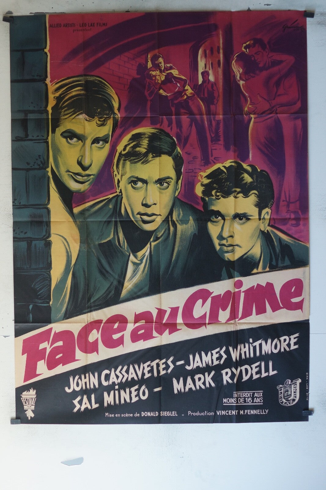  FACE AU CRIME ORIGINAL120x160 John Cassavetes , James Whitmore