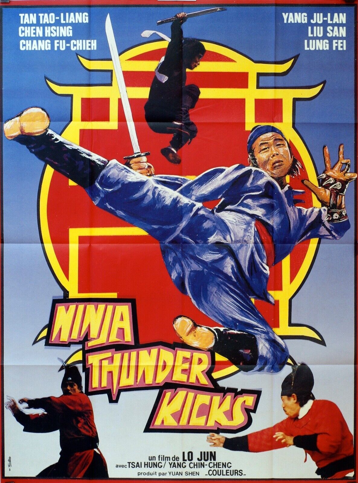 NINJA THUNDER KICKS MOVIE POSTER ORIGINAL 120x160 STUART SMITH