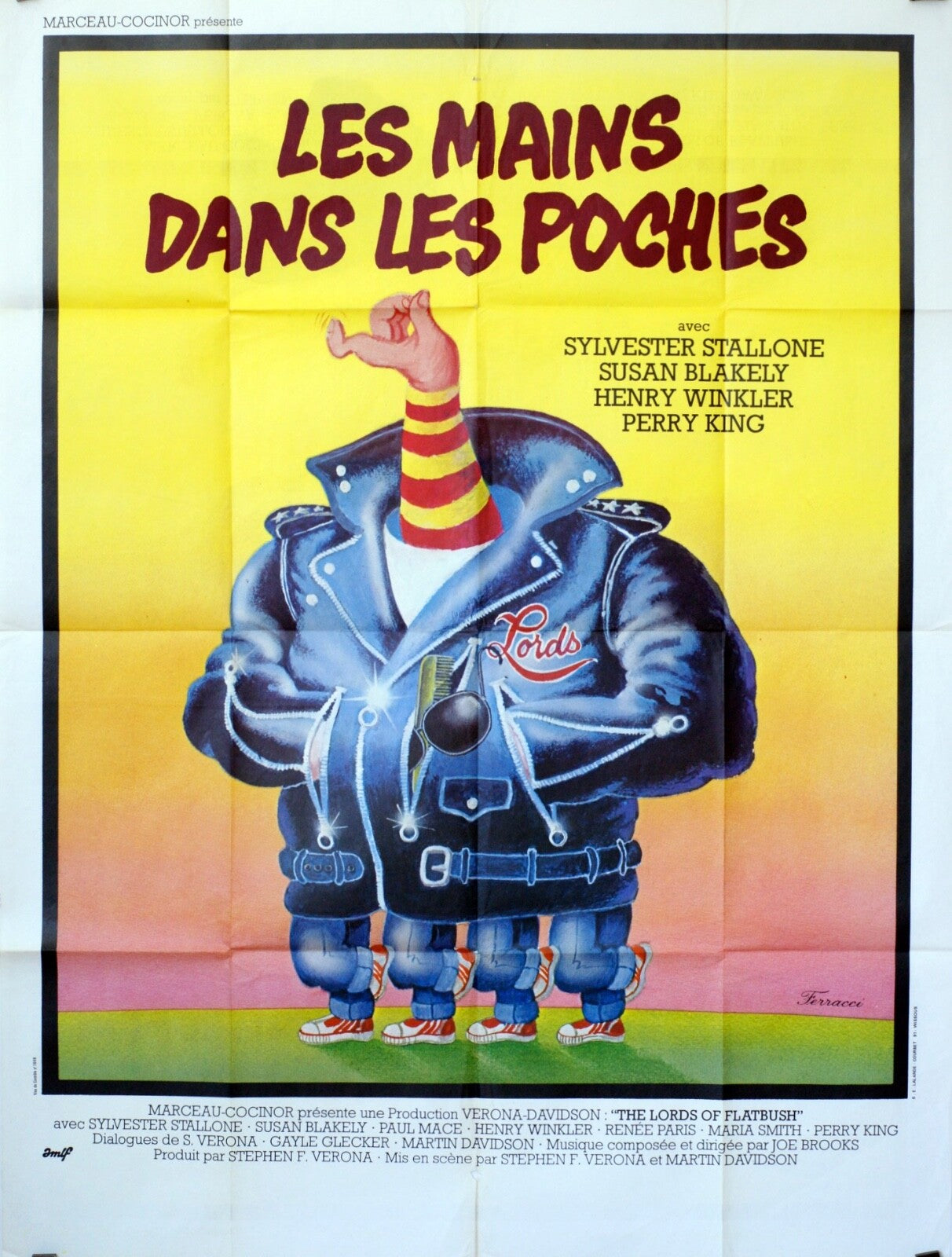 LES MAINS DANS LES POCHES POSTER ORIGINAL 120x160 SYLVESTER STALLONE