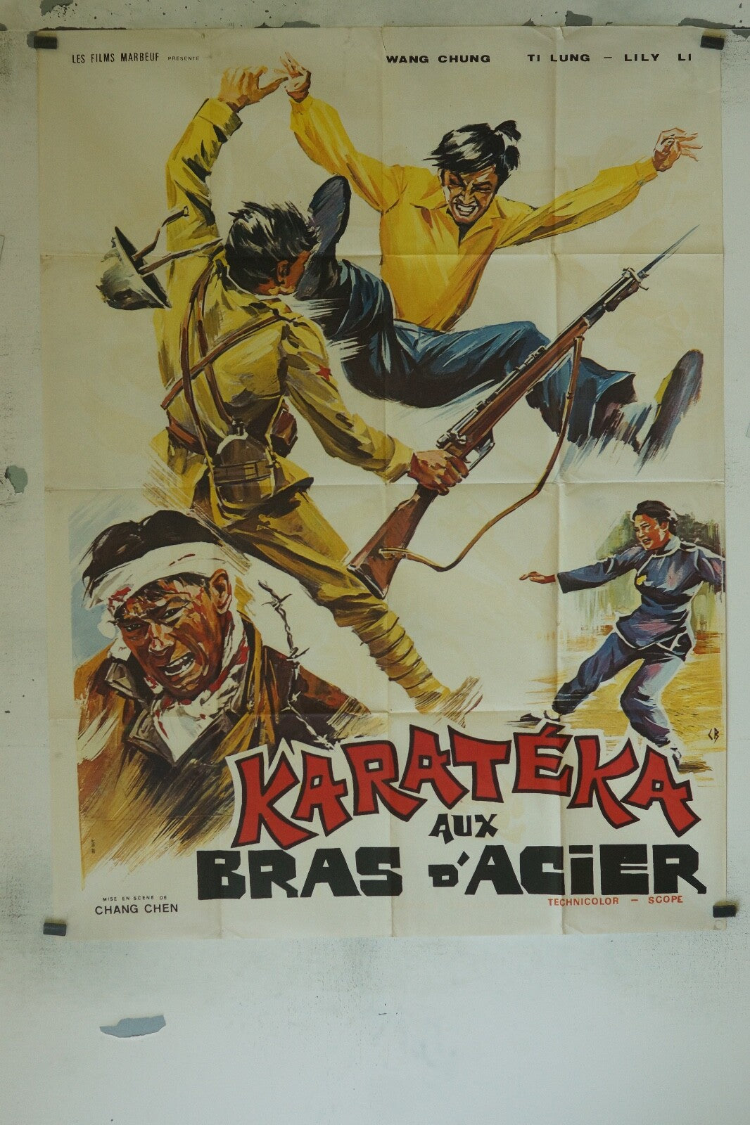 KARATÉAUX BRAS D’ACIER POSTER ORIGINAL 120x160 WANG CHUNG