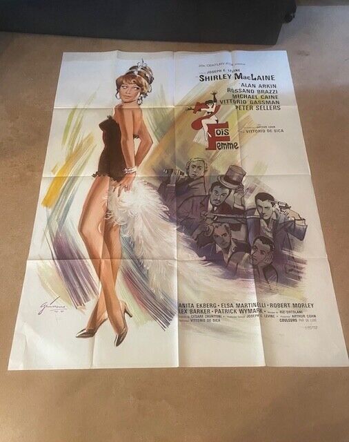 7 FOIS FEMMES MOVIE POSTER ORIGINAL 120x160 SHIRLEY MAC LAINE