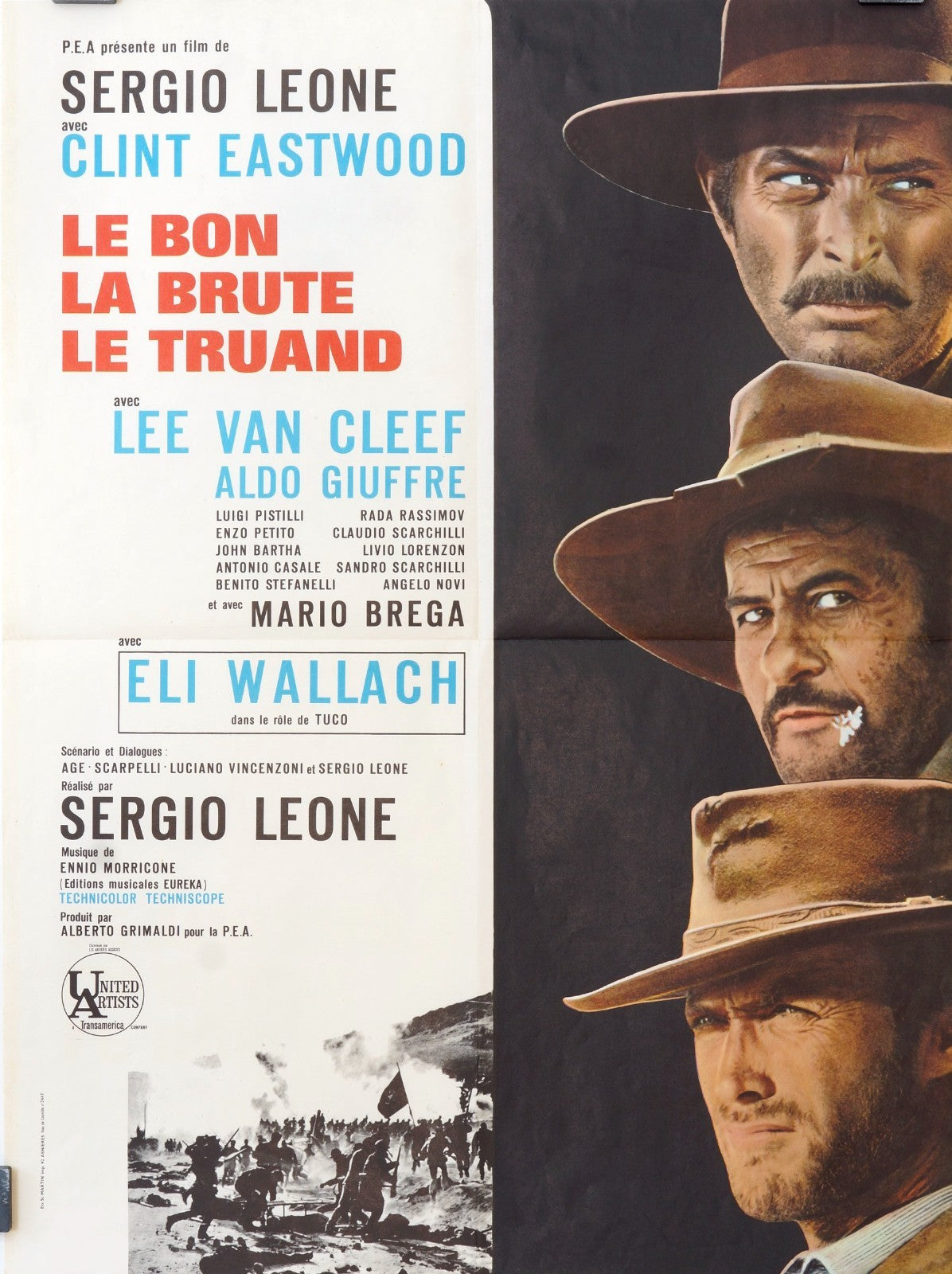 LE BON LA BUTE ET LE TRUAND, MOVIE POSTER ORIGINAL (60X80), SERGIO LEONE