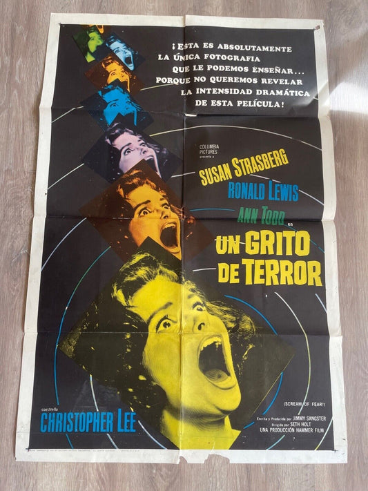 UN GRITO DE TERROR ORIGINAL VINTAGE  (70X100) CHRISTOPHER LEE