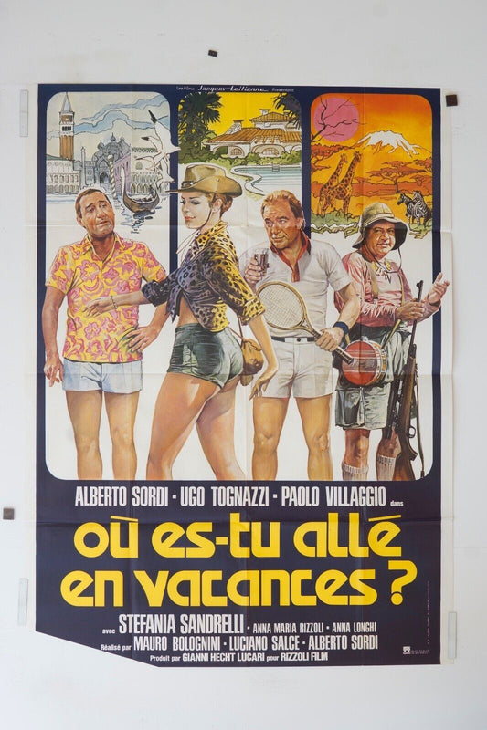 OÙ ES-TU ALLÉ EN VACANCES ? movie poster ORIGINAL (120x160) ALBERTO SORDI