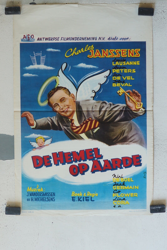 DE HEMEL OP AARDE (POSTER ORIGINAL) 30X55 Mini De Boel , Jaak Germain 