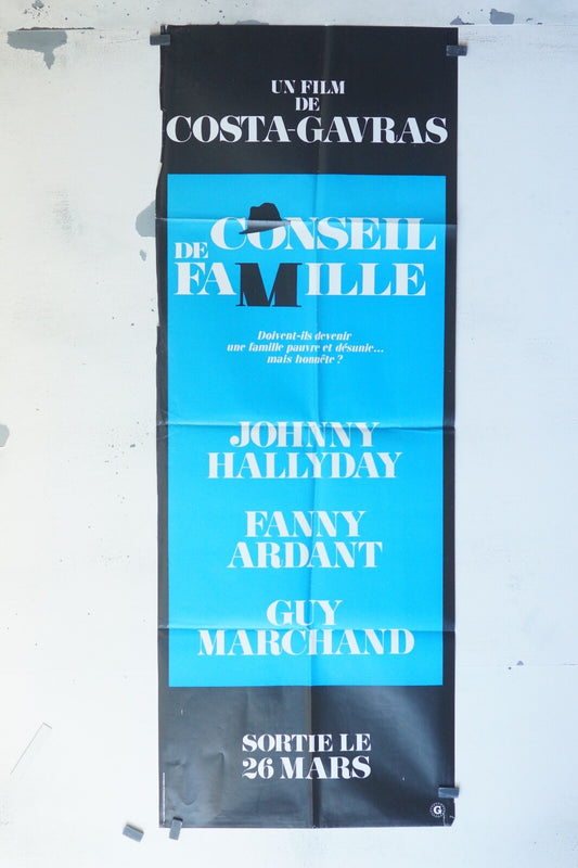 CONSEIL DE FAMILLE MOVIE POSTER ORIGINAL 60x160 JOHNNY HALLYDAY