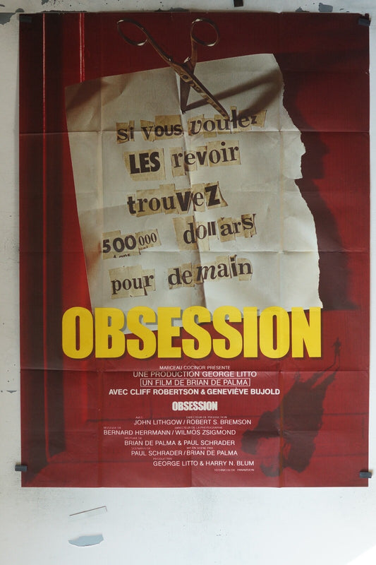 OBSESSION MOVIE POSTER ORIGINAL 120x160 BRIAN DE PALMA