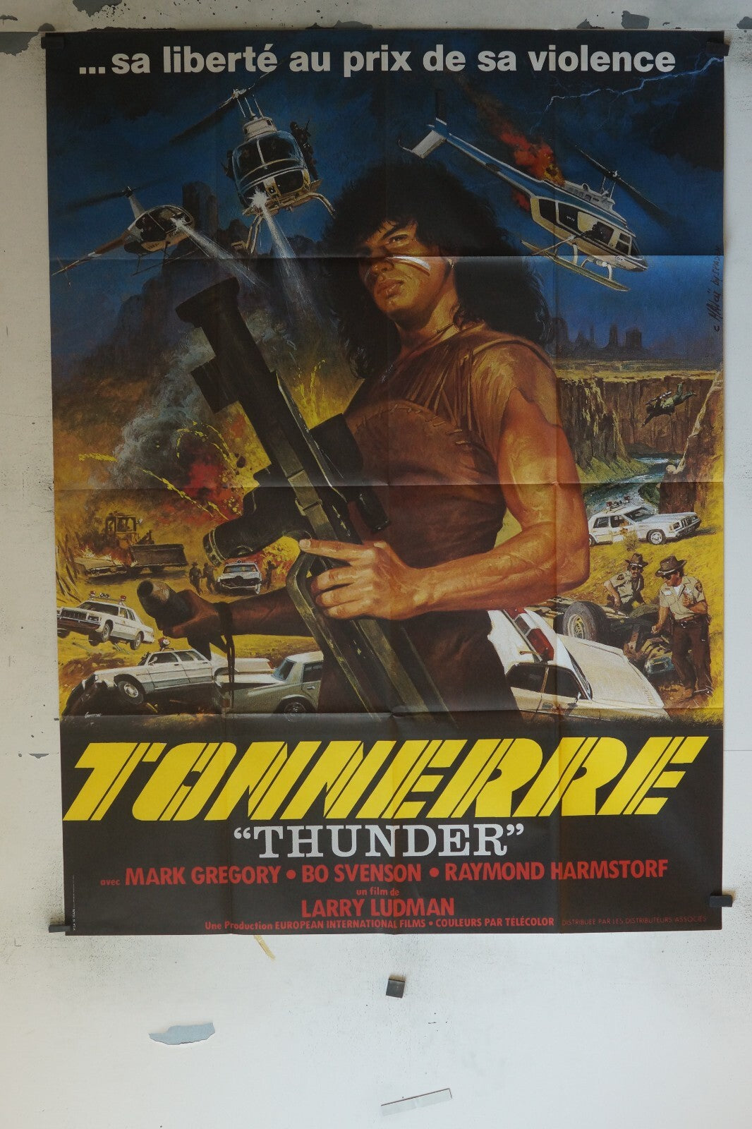TONNERRE MOVIE POSTER ORIGINAL 120x160 MARK GREGORY