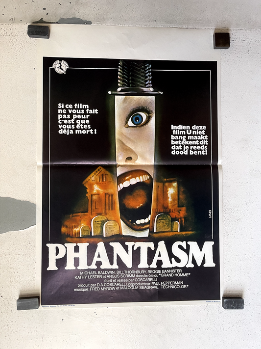 PHANTASM BELGIAN MOVIE POSTER 37x55 MICHAEL BALDWIN – BILL THORNBURRY