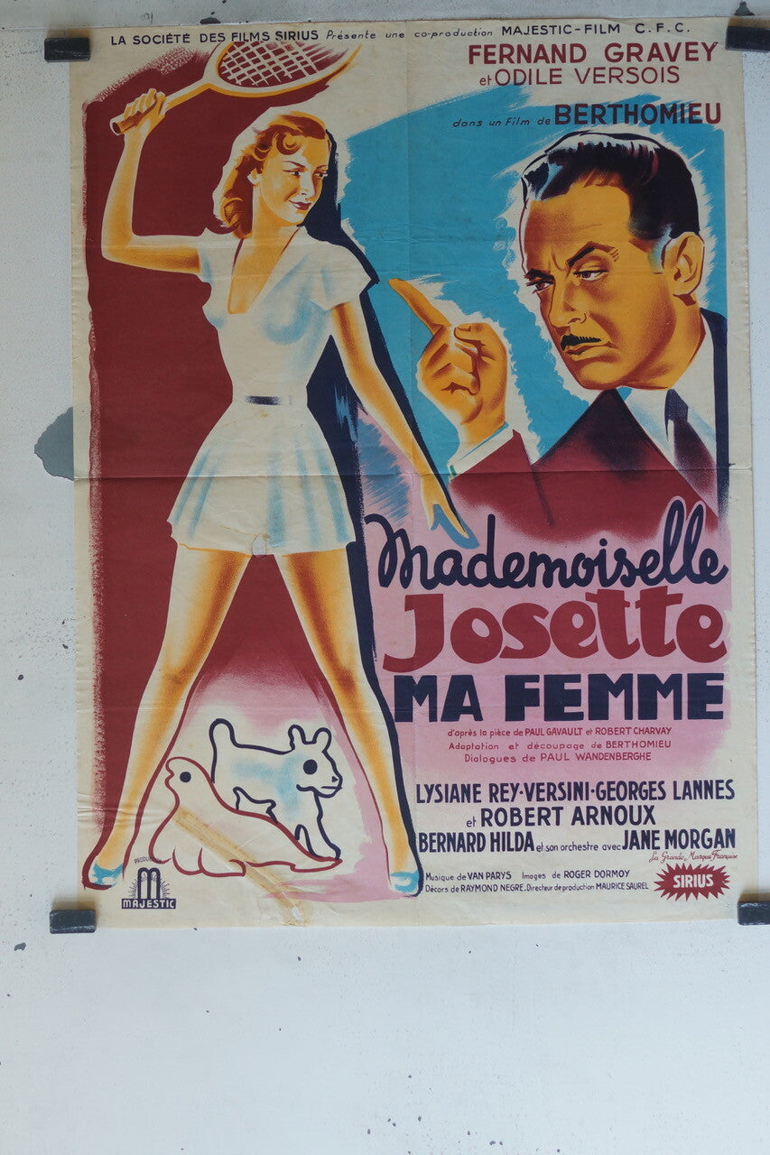 MADEMOISELLE JOSETTE MA FEMME MOVIE POSTER ORIGINAL (60X80) Odile Versois 