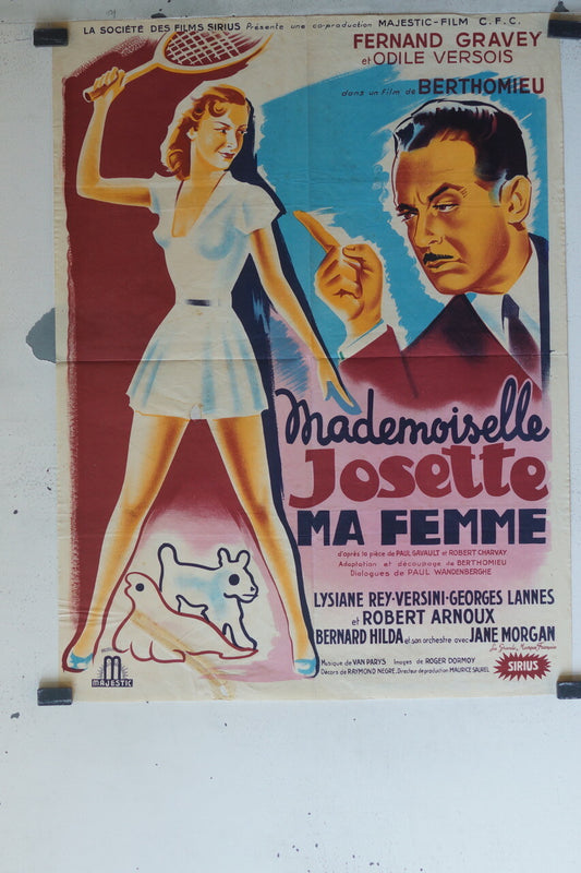 MADEMOISELLE JOSETTE MA FEMME MOVIE POSTER ORIGINAL (60X80) Odile Versois 