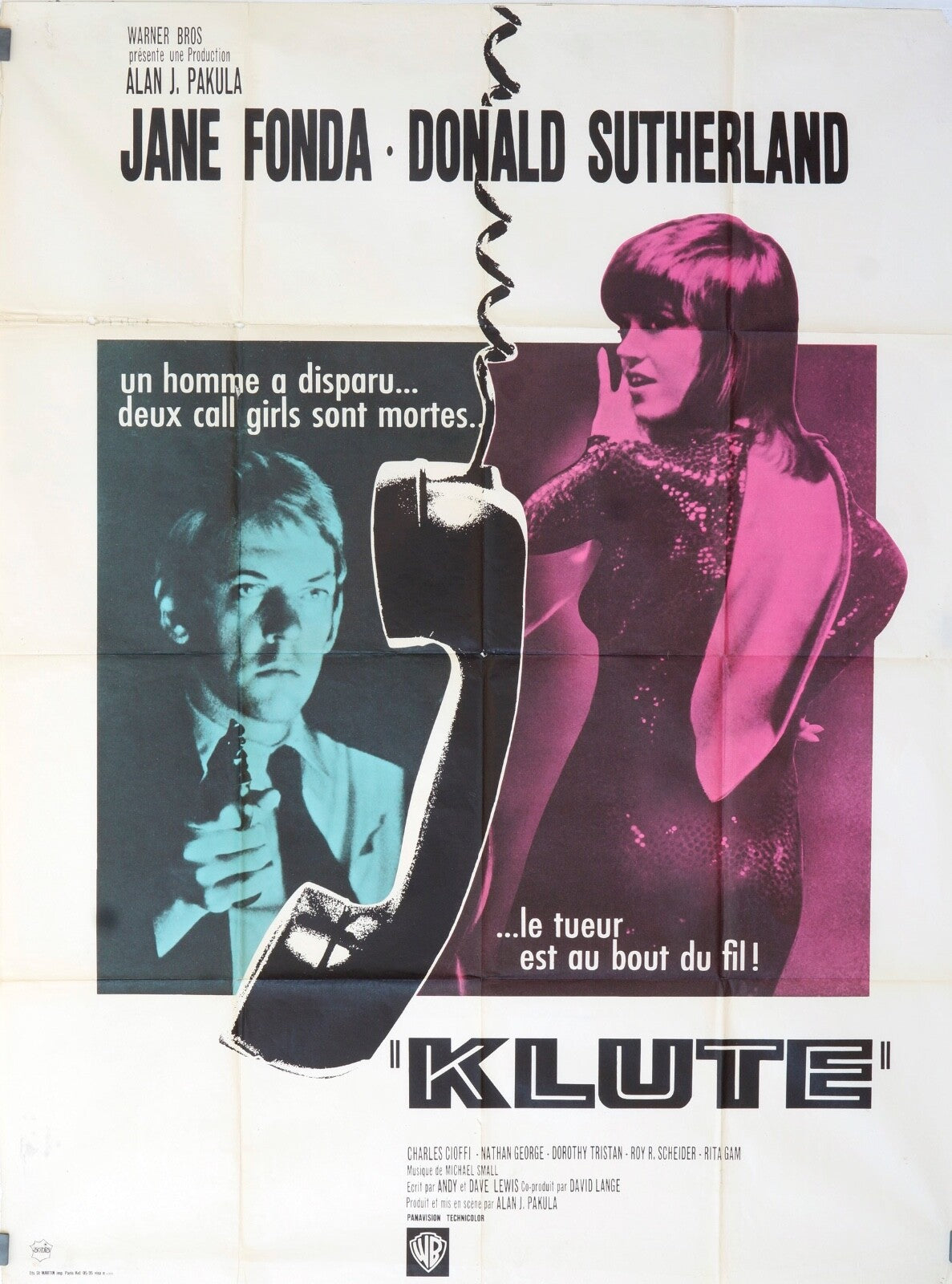 KLUTE MOVIE POSTER ORIGINAL 120x160  JANE FONDA