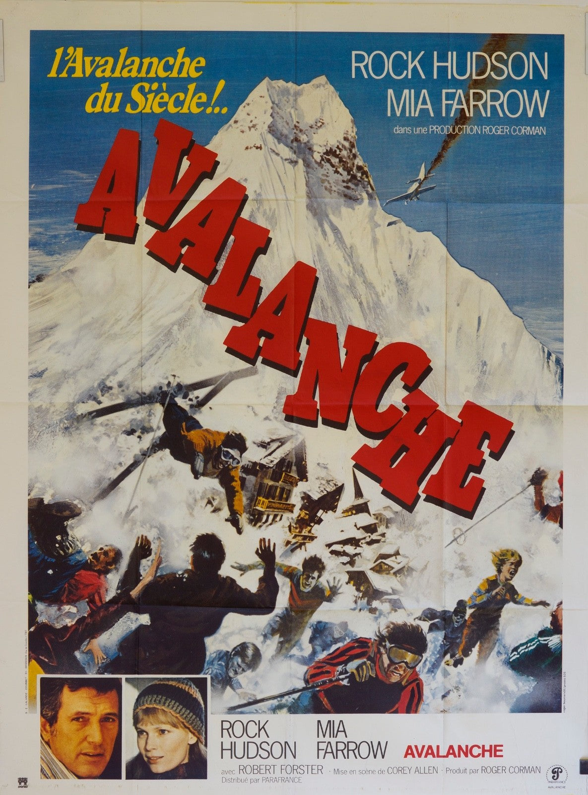 AVALANCHE ROCK HUDSON MOVIE POSTER ORIGINAL 120x160