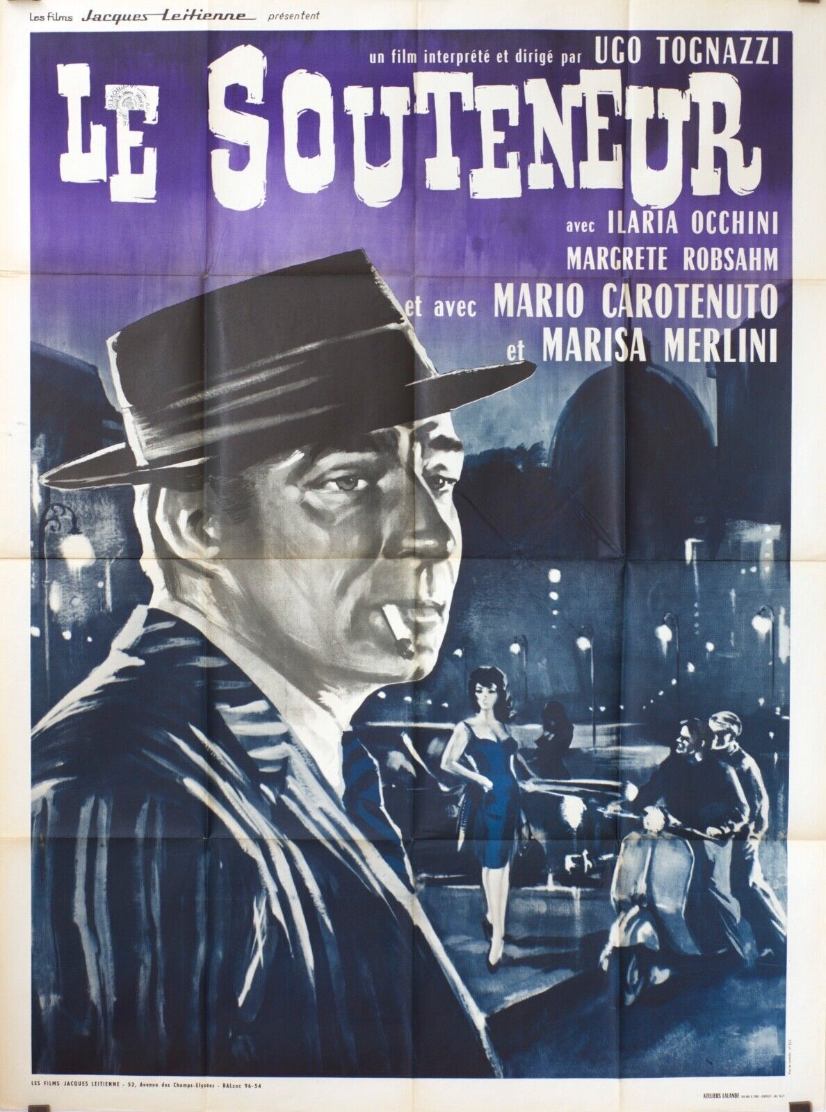 LE SOUTENEUR MOVIE POSTER ORIGINAL 120x160 SOPHIE MARCEAU