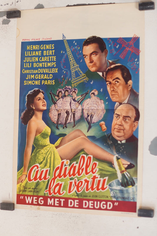 AU DIABLE LA VERTU (Belge) ORIGINAL 30x55